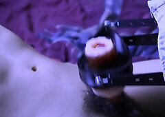 The longest sadism & masochism automatic onanism in the world to a jummy ejaculation