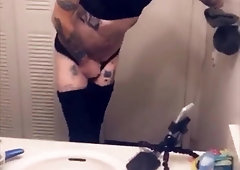 TRANSSEXUAL Carmen Melatonin drains herself after the gym