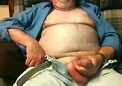 Hairy Grandpa Bear Fondling His Cock 6