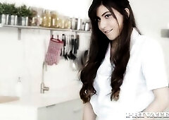 Lovely tart brunette hair maid Anya Krey takes two hard dicks in this Double Dicking three-some where her pleasing youthful cunt & constricted lit