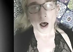 Trans Hotty Sucks and rides recent massive sextoy for the 1st time.