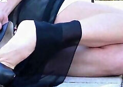 Hooters Waitress Hose Footjob