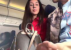 Risky Public Jerking Off On A Plane Full Of People - Public Shaft Flashing