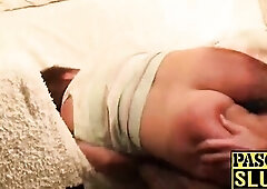 Concupiscent and breasty Olga Cabaeva gets anal toy drilling. Hawt russian vagina, Olga, gets her dark hole played and banged hard by vibrator.