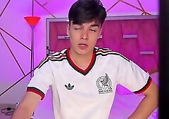 Mexican twink shows his bulge