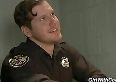 Shemale Feral Cop Office Fuck