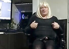 DAISY MASTURBATING IN TIGHT BLACK DRESS