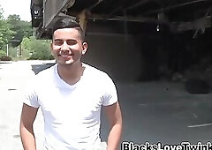 Hunk rides and sucks black dong