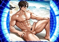 Muscular hunk Bigshotblasters indulges in a solo session filled with hot gay cum