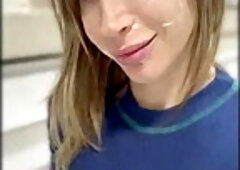 Hot Argentina Sucking Cock Asks for Milk on Her Face
