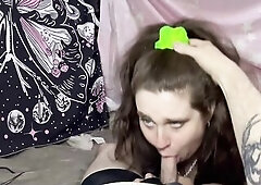 Amateur Wife Gives Hawt Footjob And Blow job Swallows Cum