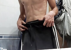 Boy Next Door - Getting Dressed After Coming Out Of The Shower, I Went To The Street With A Hard Cock And No Underwe