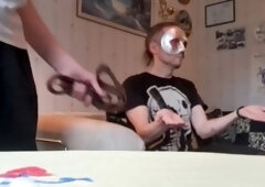 Gay punishment, twink whipped, spanking library