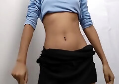 Pretty Horny Girl In Short Skirt Excited