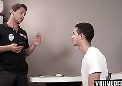 Teen perps asshole spread by LP Officer and fucked hard