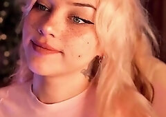 Blonde European Pamela Blond jerking off a Huge Dick