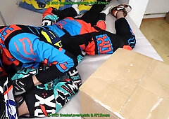 Unpacking Fox Helmet, Googles Cum, Blowjob