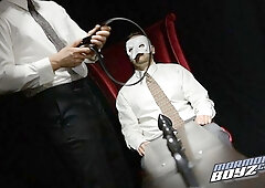 Patriarch Smith and Elder Borski in a vid with a row of dildos