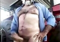 Brazilian Daddy Cums In The Tractor Shed