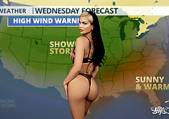 The Hottest Weather Babe Domino Presley Screwed in Tight Leather Skirt & Heels
