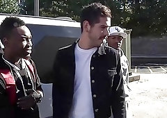 HIspanic gets filled by two massive black dongs