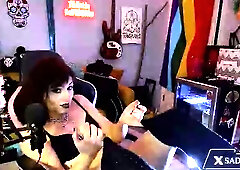 Solo webcam tranny masturbation