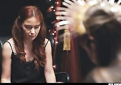 Hotty Swallowing T-girl Cum - Redhead Mesmerized Into Submission by Futanari Witch