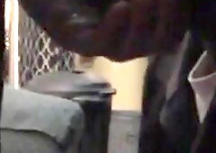 Tall Black Bitch Swallows White Tops Cum 9