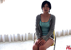 Japanese model in Kimono Saki Aoyama sucks hard shaft outdoors uncensored.