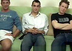 Gay sexy boys wearing white socks I had them all trio take a seat on