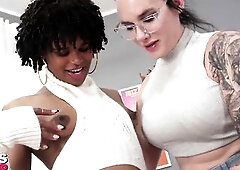 TGIRLSHOOKUP - Interracial hardcore with sex-toy included for wide open butt