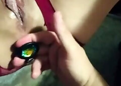 Closeup Butt-plugging my butt to climax using my cum filled vagina for lube