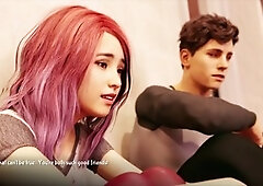 Curvy brunette with big boobs and a round ass