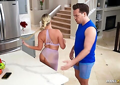 Sheer Be Easy To Share Her Pussy: Threesome episode with Van Wylde, Kyle Mason, and blonde pornstar Kayley Gunner