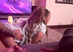 THICK WIFE gets SCREWED in FRONT of her CUCKOLD SPOUSE!