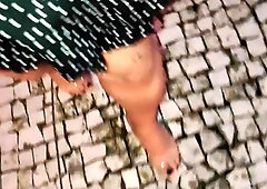 JoanaLoveTs presents a dirty end of the day outdoor pissing version