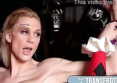 Busty Trans Aphrodite Adams Strap On Fucked By Leya Fal