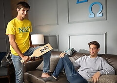 Jock Michael Del Ray bangs Elliot Finn to haze him