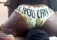 Large ass facesitting and farting on ebony mans face