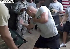 Army gay dudes fuck in orgy in doggystyle in asshole
