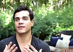 Muscle gay flip flop with facial