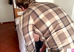 Preparing a submissive girlfriend for rough BDSM bondage sex