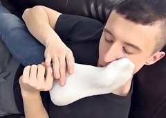 Dan and furby immediately start kissing each other feet
