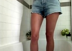 Rewetting My Jean Shorts For You When We Get Home From The Beach