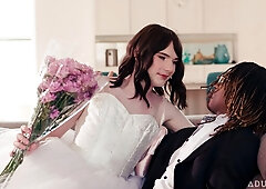 Jade Desire in White Tutu Takes Nicholas Michaels on Couch