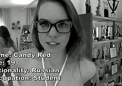 Russian red haired chick Candy Red is fond of huge Italian dick of Rocco Siffredi