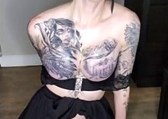 Riding A Big Dildo In My Ass And Making Myself Squirt All Over A Mirror Then Fucking My Pussy