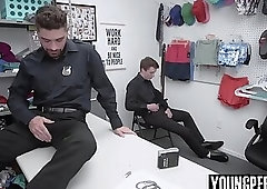 Straight security guards try anal for the first time