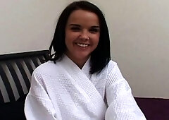 Brunette blowjob on hot close up scenes