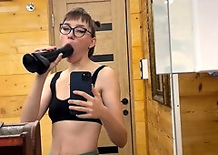 Deepthroat dildo BBC